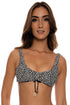 Luli Fama Luli Cheetah Scoop Neck Drawstring Top